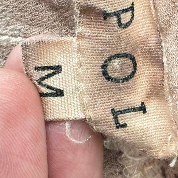 POL Boho Embroidered Floral Blouse Pink Mauve Peasant Top Size Medium - Picture 6 of 6